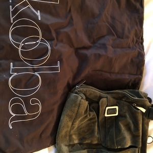 Kona dark green suede bag